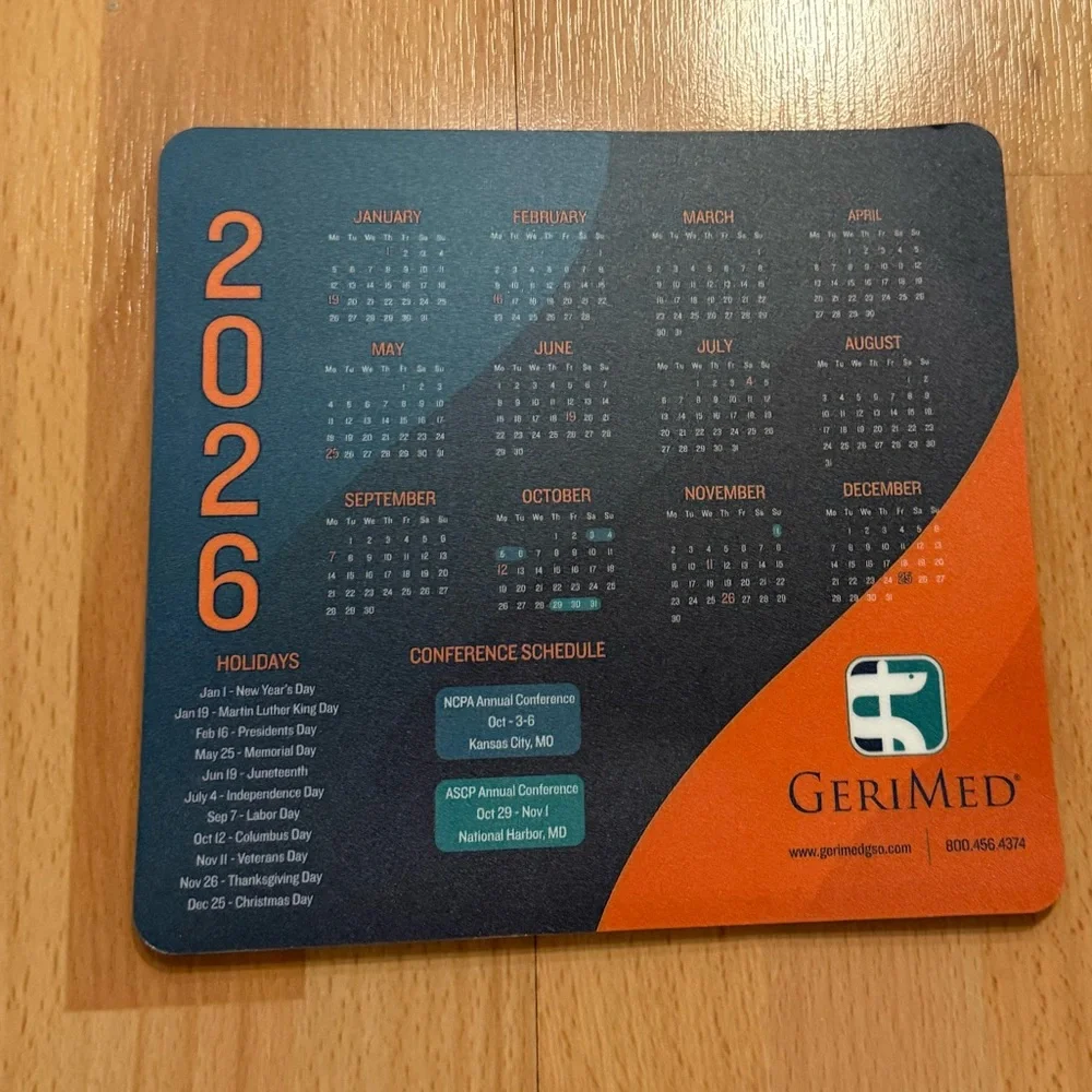 GeriMed 2026 Calendar Mouse Pad